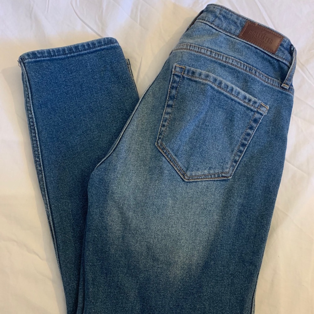 embroidered mom jeans